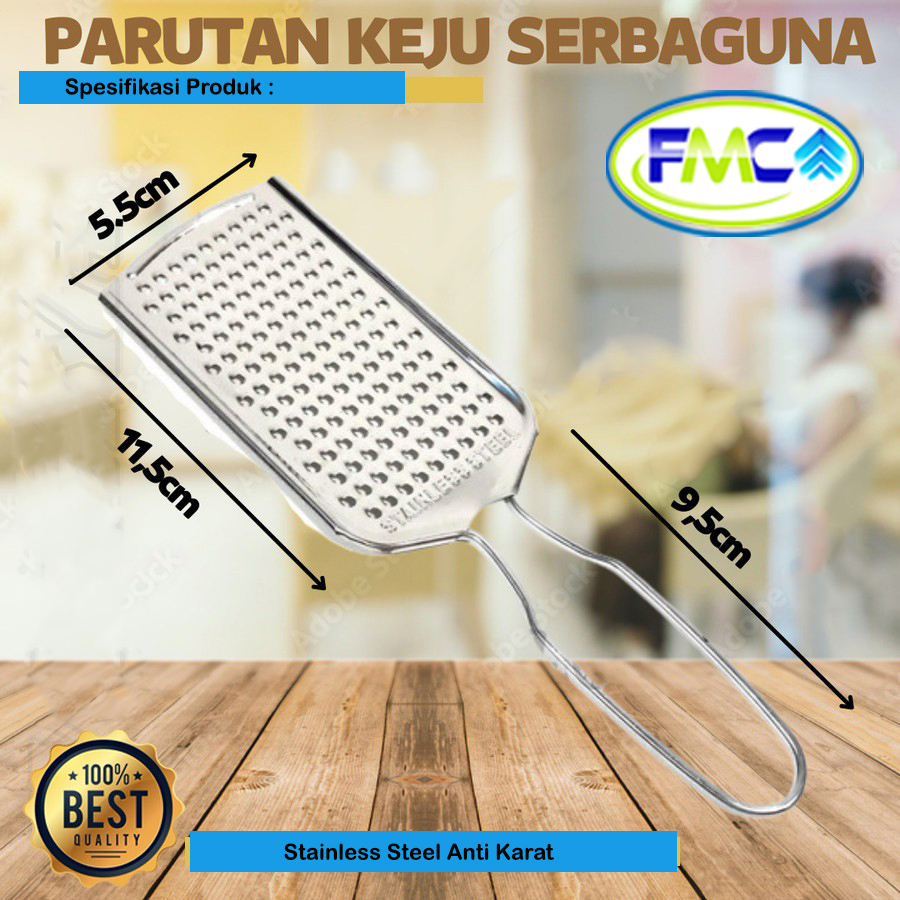 Parutan Keju Stainles Serbaguna Penghalus Cheese Grater Parut Halus Stainless Anti Karat