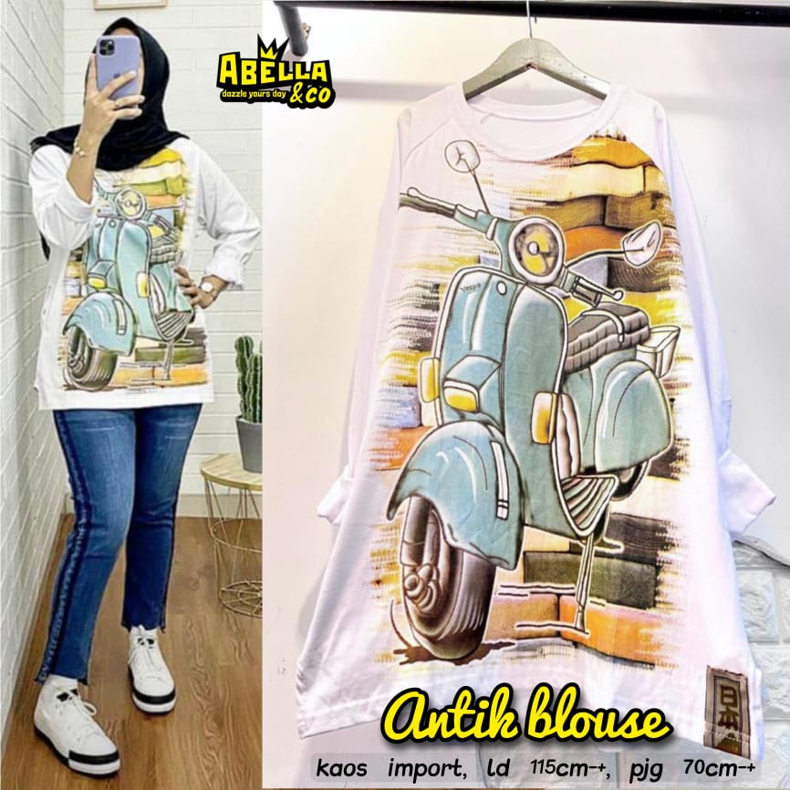 BLOUSE BABYTERRY / 10.7 / SEKUTY MOSI WAY FREAKS ANTIK CICIK LUPUS WHATS / TUNIK WANITA ALLSIZE  FIT TO XXL / ABELLA