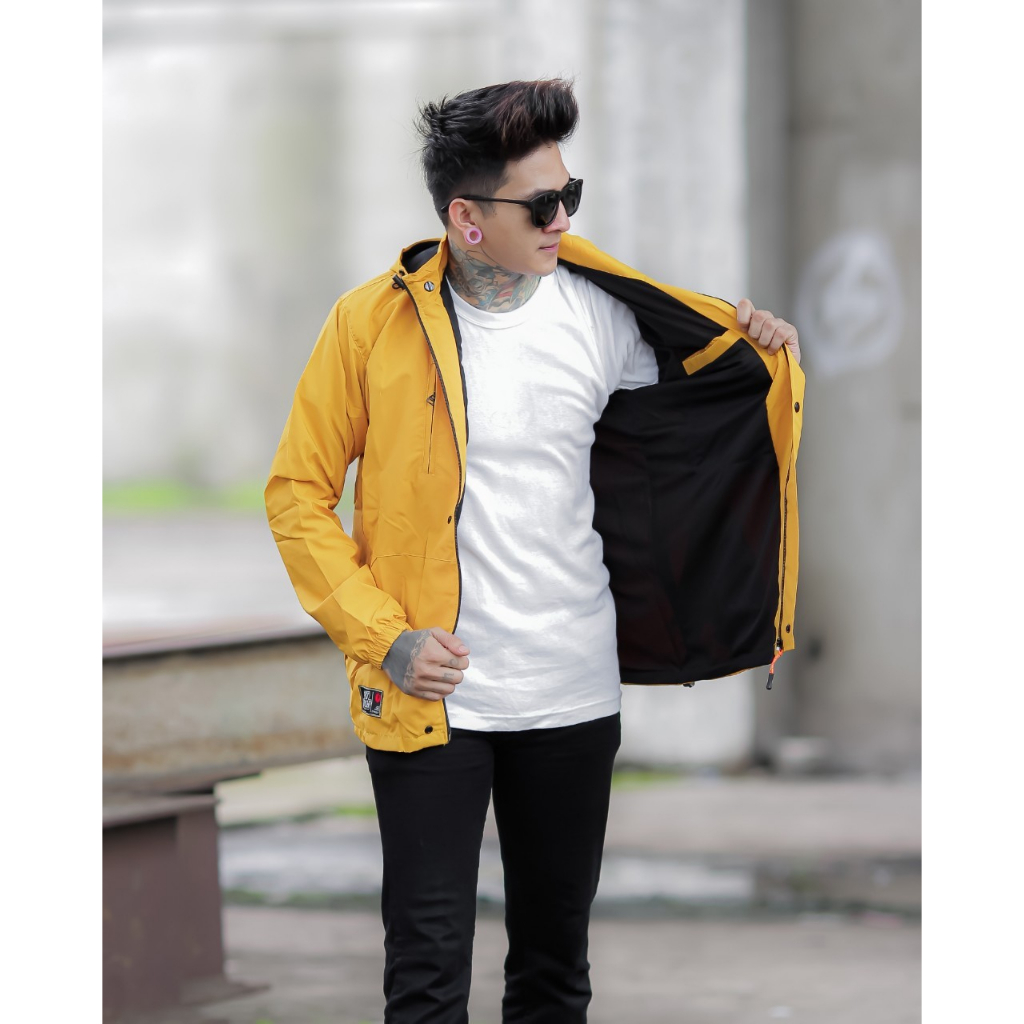 JAKET PARKA SIMPLE KUNING - JAKET PARKA OUTDOOR - JAKET GUNUNG SIMPLE - JAKET PARKA PARASUT - JAKET MOTOR - JAKET HIKING