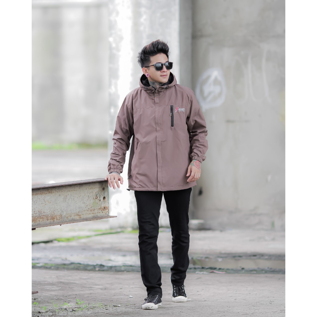 JAKET PARKA SIMPLE MOCCA - JAKET PARKA OUTDOOR - JAKET GUNUNG SIMPLE - JAKET PARKA PARASUT - JAKET MOTOR - JAKET HIKING