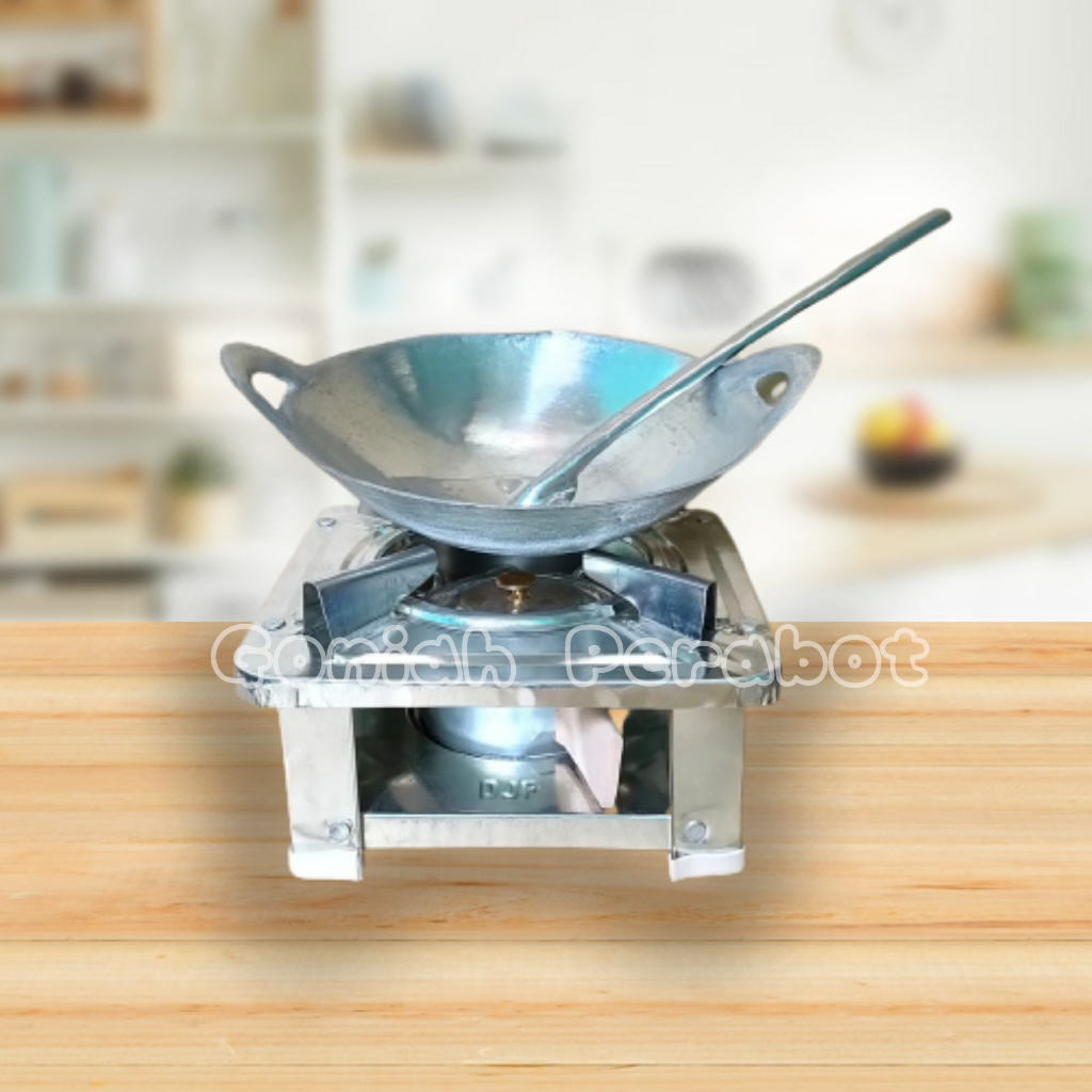 Mainan Alat Masak Anak Set Kompor Spiritus 14cm Wajan Susuk Logam Medium Kitchen Set Mainan Edukatif