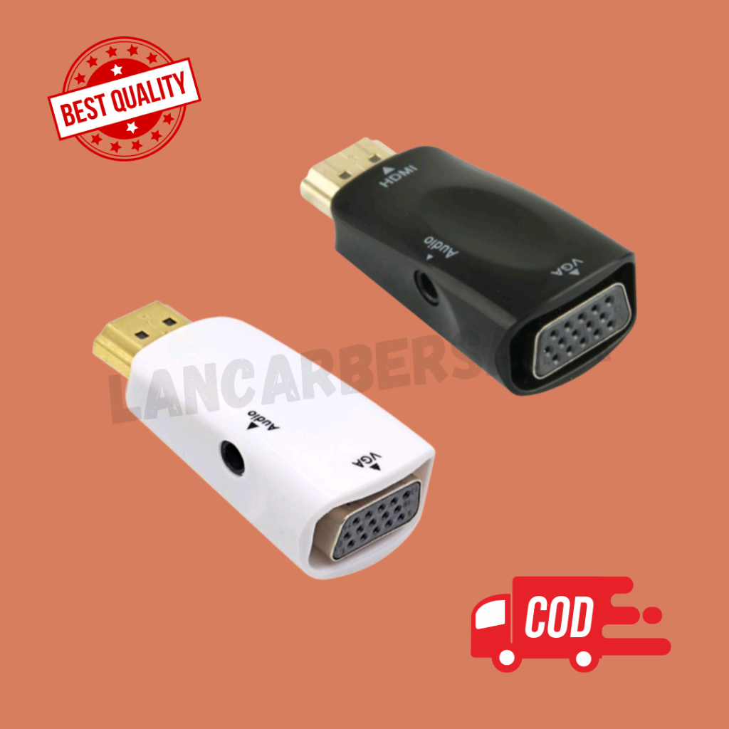 CONVERTER HDMI MALE TO VGA FEMALE FULL HD ADAPTER WITH AUDIO OUTPUT