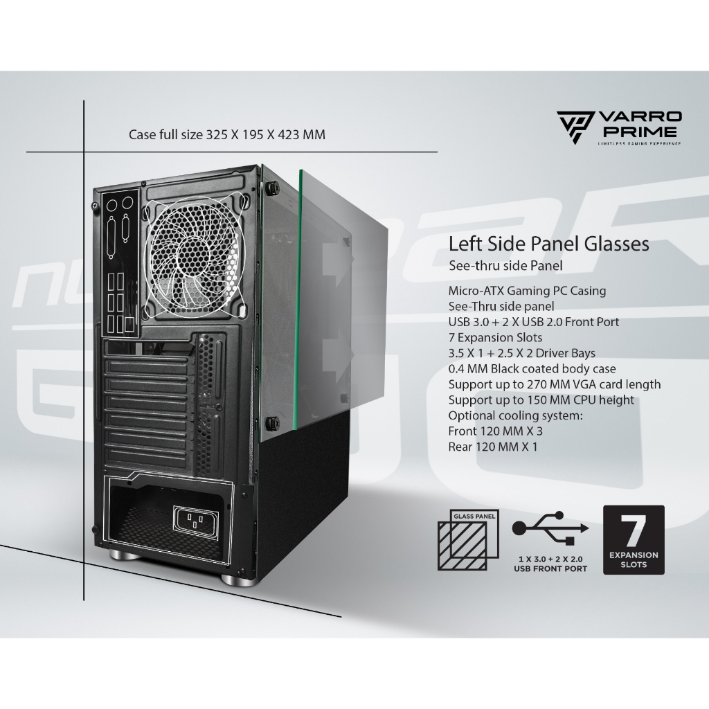 CASING PC GAMING VARRO PRIME NUCLEAR G300