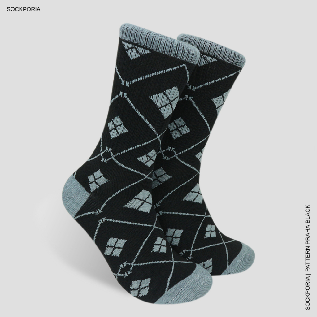 Slop Kaos Kaki Motif Tribal - Praha Black