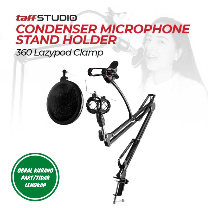 [OBRAL RIJEK] Microphone Stand Holder 360 Lazypod Clamp - NB-35