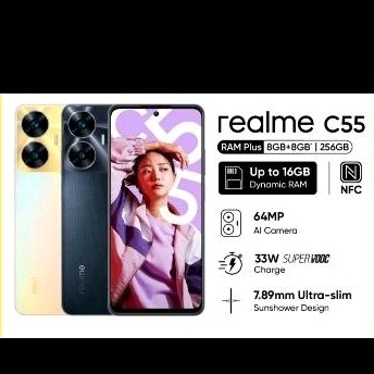 REALME C55 6/128 GB , REALME C55 8/256 GB GARANSI RESMI