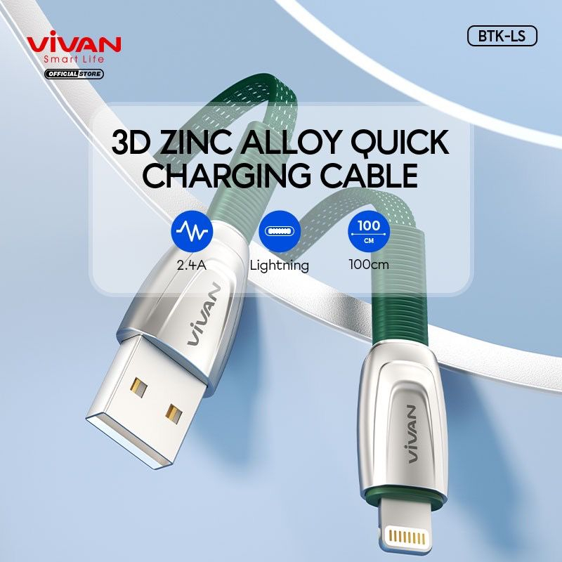 VIVAN Data Cable USB to Lightning 2.4A VDL200 ORIGINAL Garansi 1 Tahun