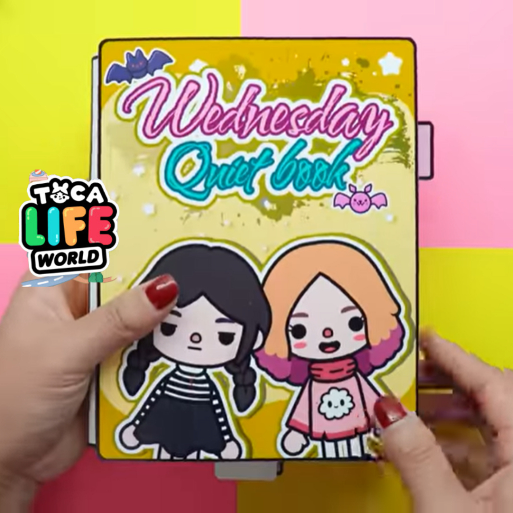 Mainan paperdoll Toca Boca Wednesday & Enid Part 16 - Paper Doll - Quiet Book Candy Home Paper