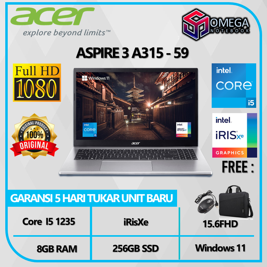 ACER Aspire 3 A315 I5 1235 8GB 256Ssd 15.6FHD Windows 11