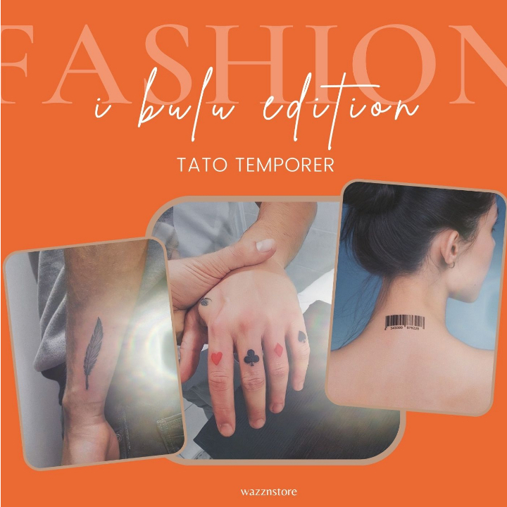 Tatto Temporer Bulu , low Baterai Cool i / Temporary Tattoo sticker Tahan air Waterproof