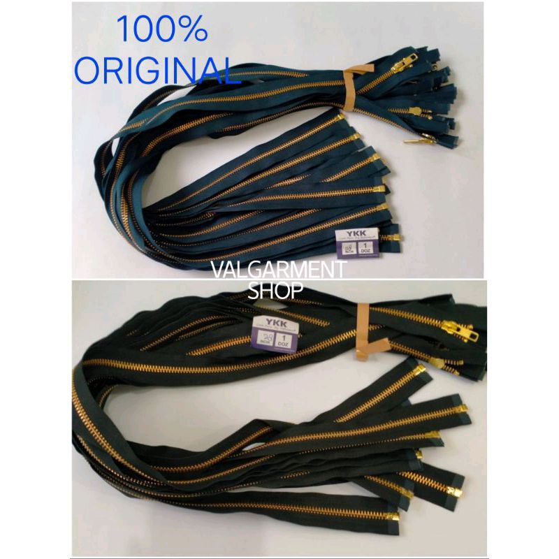 sleting jaket ykk resleting ykk gigi besi emas no 5 (28inch/70cm) harga satuan