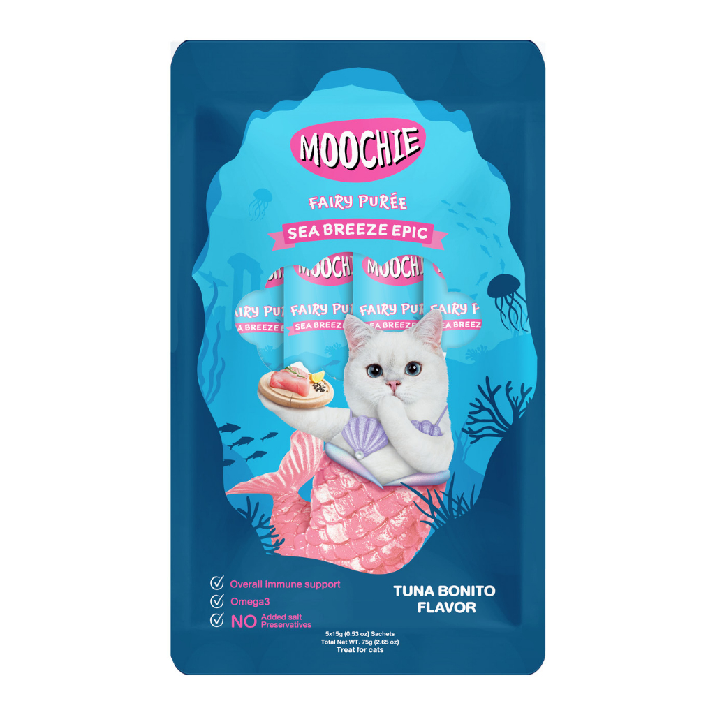 Moochie Fairy Puree 5pcs - Tuna Bonito Flavor for Cat (Churu)