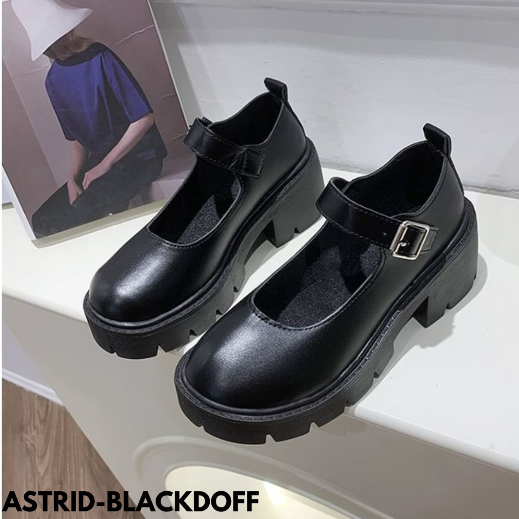 SEPATU WEDGES WANITA HAK TAHU MODEL TERBARU EDISI KOREA BAHAN PU IMPORT ASTRID