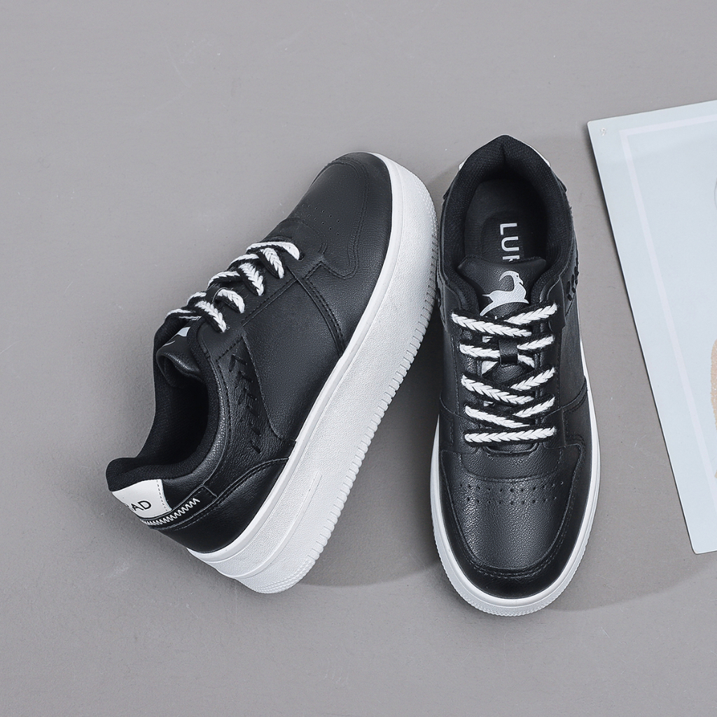 LURAD Q166 Sepatu Putih Sepatu Hitam Sepatu Wanita Sepatu Cewek Sepatu Model Cantik Fashionable Trandy Sepatu Import Sepatu Kece