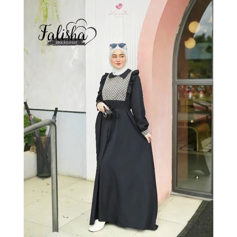 FALISHA DRESS CRINKLE AIRFLOW BUSUI FRIENDLY/GAMIS BRUKAT PREMIUM TERLARIS/FASHION WANITA MUSLIMAH 2023/GAMIS CRINKLE TERLARIS/FAR MOSLEMSTORE