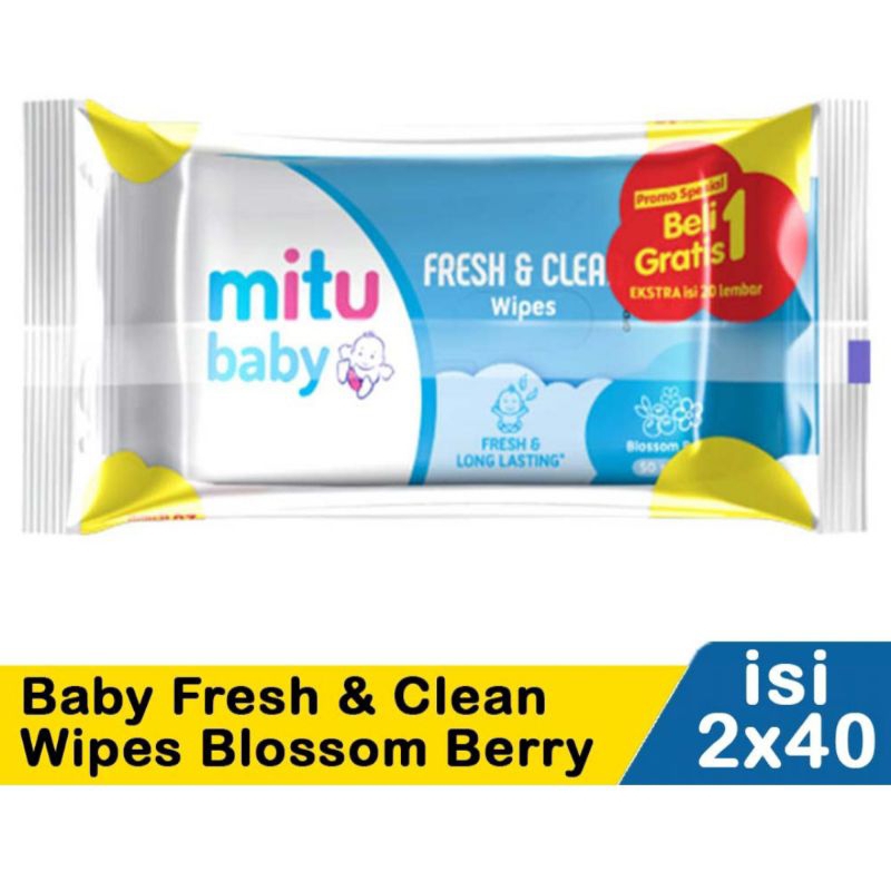 Mitu Baby Tissue | Tisu Basah Mitu Baby | Tisu basah beli 1 gratis 1