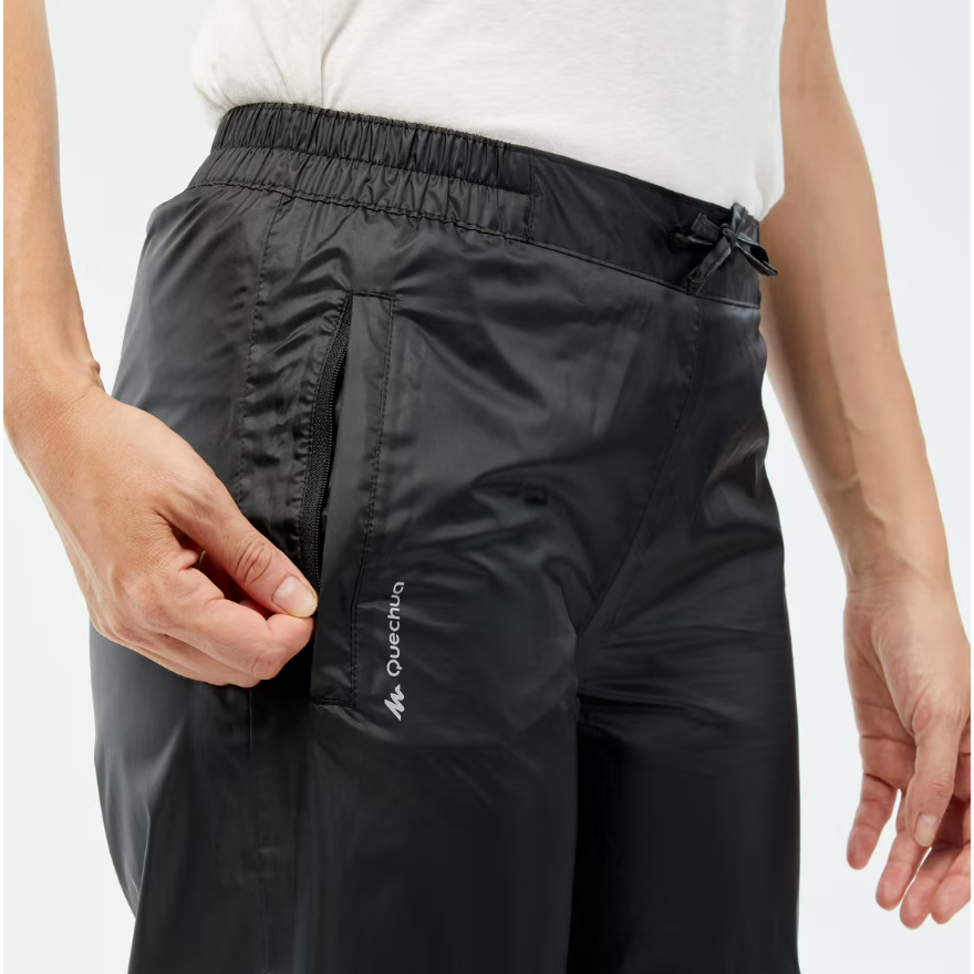 QUECHUA Celana Panjang Hujan Hiking Wanita Saku Dengan Ritsleting