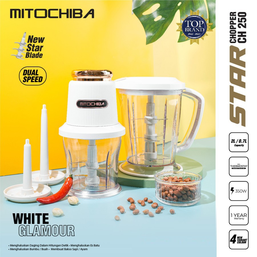 Mitochiba Food Chopper CH250 - Mito CH 250 Food Chopper Blender Garansi Resmi