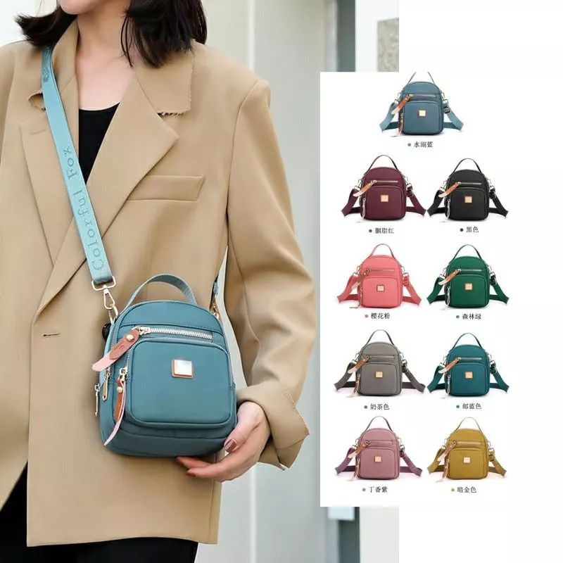 ORIGINAL Tas Selempang Wanita COLORFUL FOX Import KOREA Super Tebal Terbaru