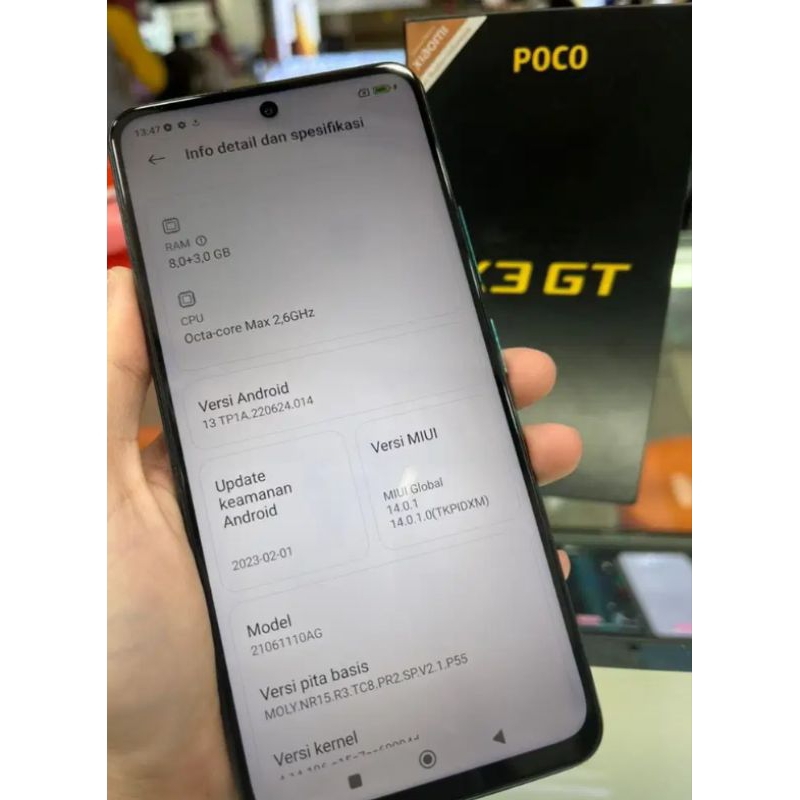 POCO X3 GT SECOND 8 128GB FULSET LENGKAP