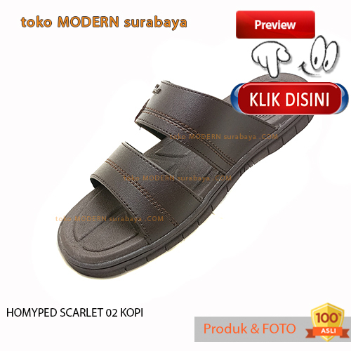 Sandal pria modern casual sendal sopan slide cowok selop HOMYPED SCARLET 02