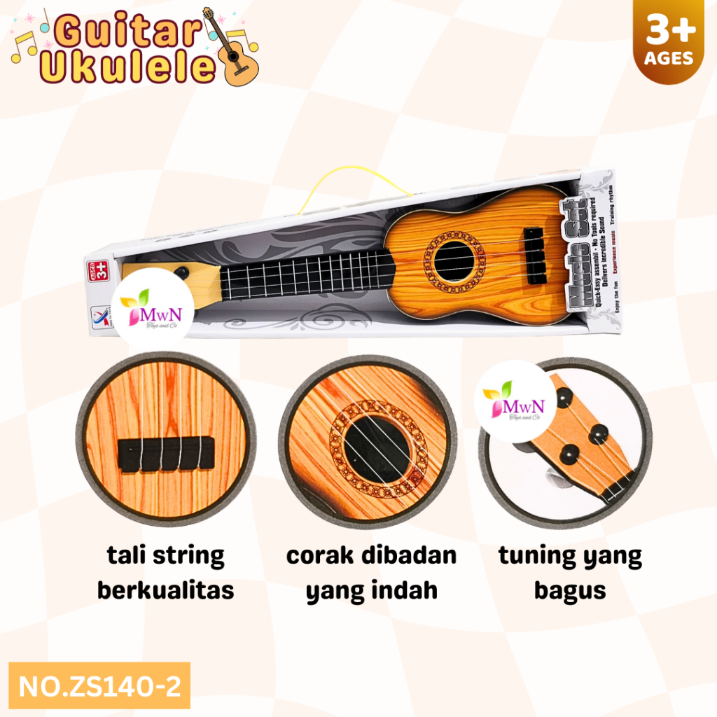 MWN Mainan Guitar Ukulele Music set NO.ZS140-2