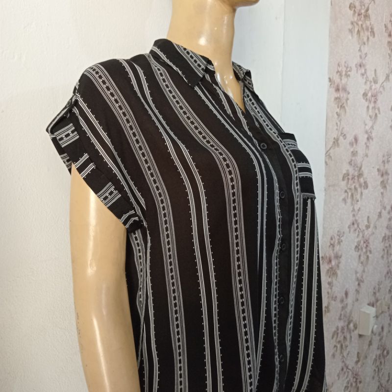 Blouse lengan pendek Casual Branded Sisa Export Termurah