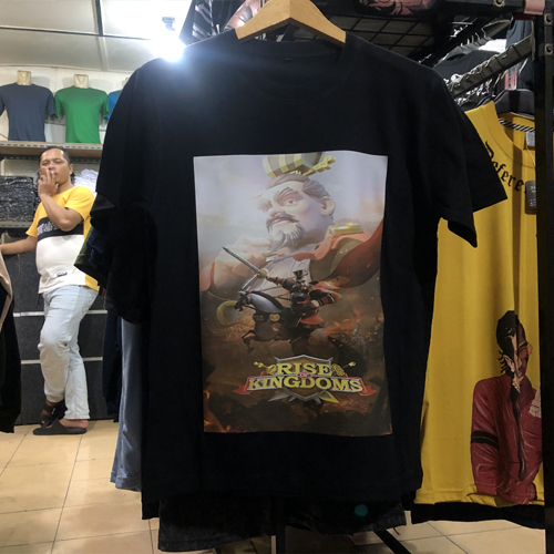 Kaos Rise Of Kingdoms Tshirt Bahan 100% Katun Casual Fashionable T-SHIRT BLACK