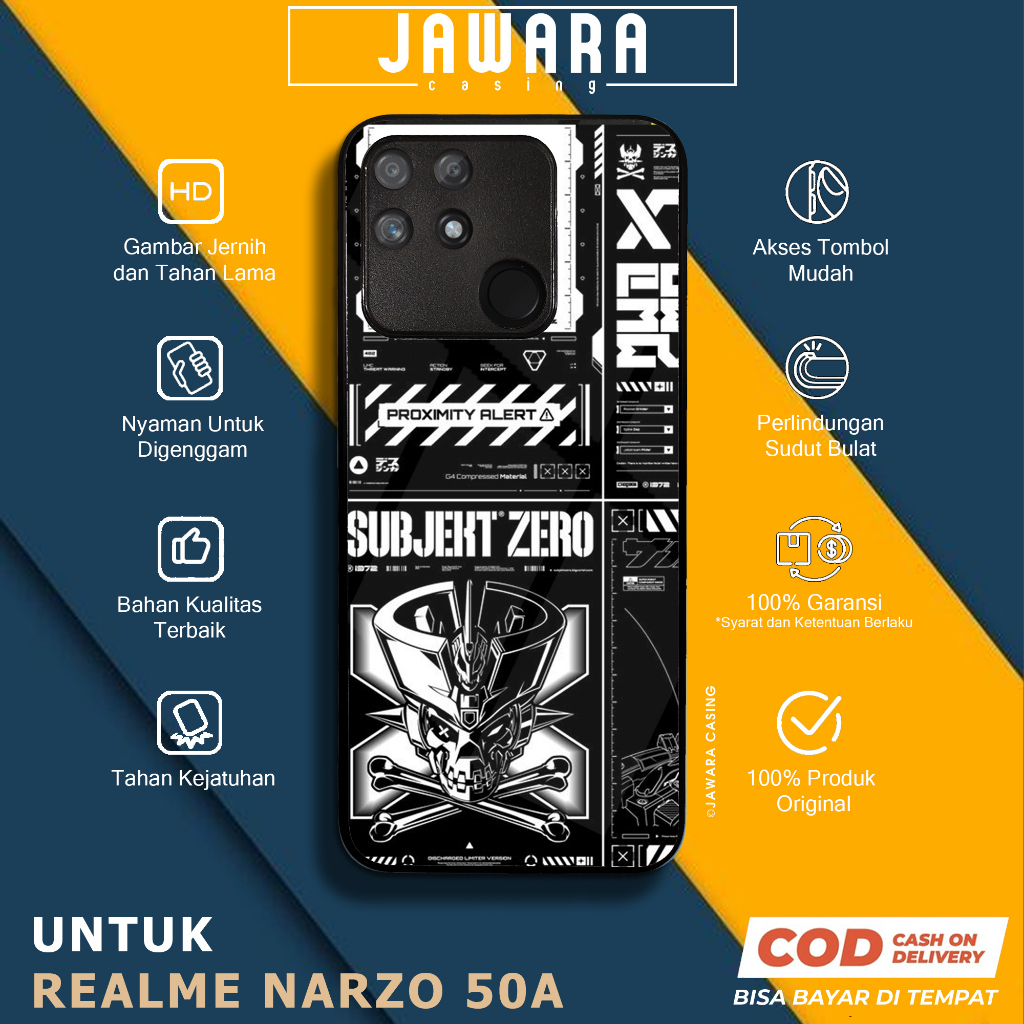 Case Realme Narzo 50A Casing Realme Narzo 50A Jawara Casing [RBTJ] Case Glossy Case Aesthetic Custom