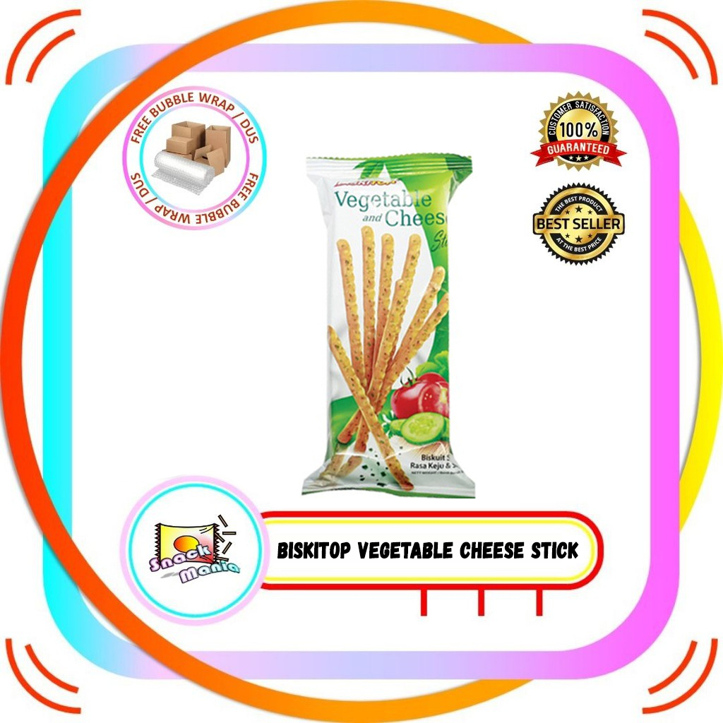 

Biskitop Vegetable and Cheese Stick 60 gr Stik Keju Sayur