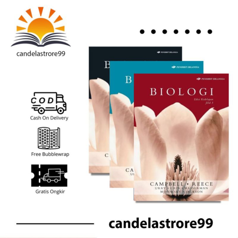 

BIOLOGI EDISI 8 JILID 1,2 & 3 ( 3 BUKU ) CAMPBELL.REECE