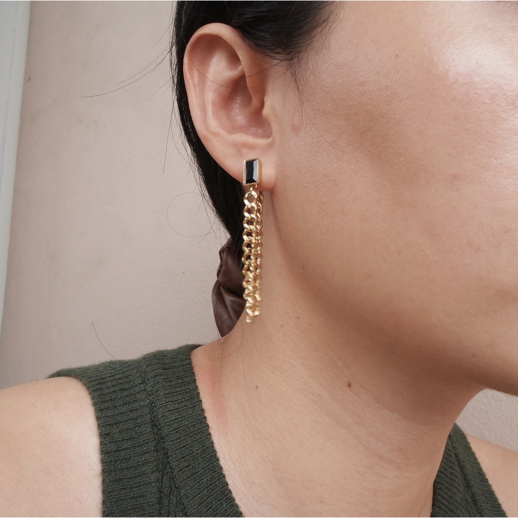 (ANTI KARAT) ODDETTE CHAIN EARRINGS