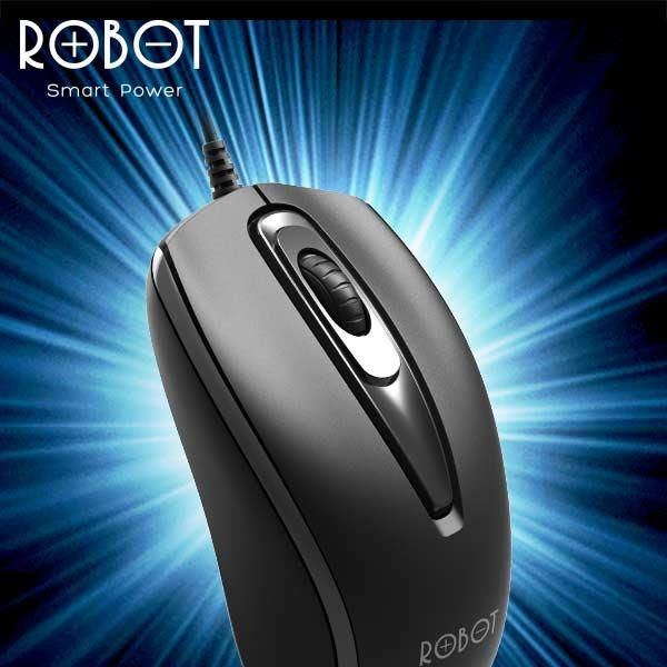 ROBOT Wired Optical Mouse M100 Mouse USB Kabel 1200DPI Ergonomis by.minigo