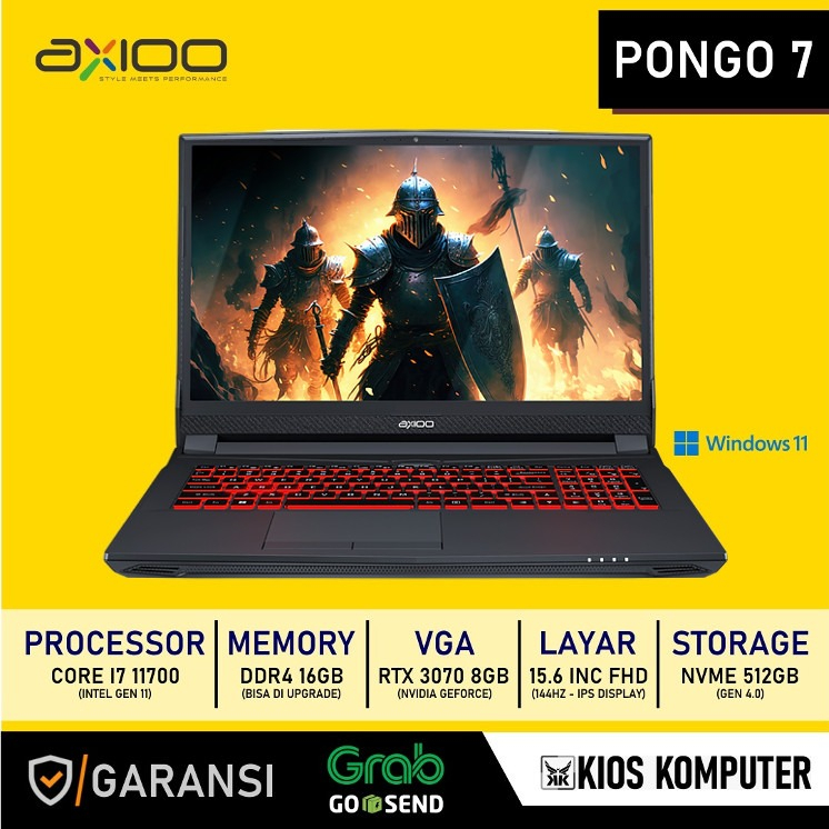 AXIOO MYBOOK PONGO 7 14 INTEL CORE I7 RTX 3070 8GB 11700H 8GB DDR4 512GB NVME 15.6 INC FHD IPS 144HZ WIN11 RS (2TH) BP