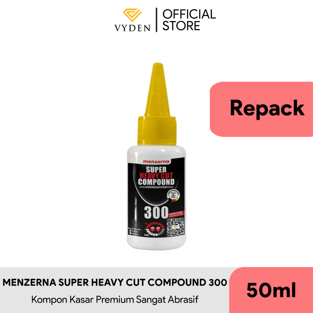 MENZERNA Super Heavy Cut Compound 300 50ml ECER Kompon Cutting Paling Kasar MURAH