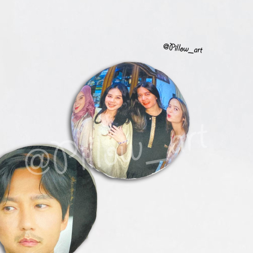 Pillowart - Bantal Foto Custom Bulat Diameter 40cm - ART034
