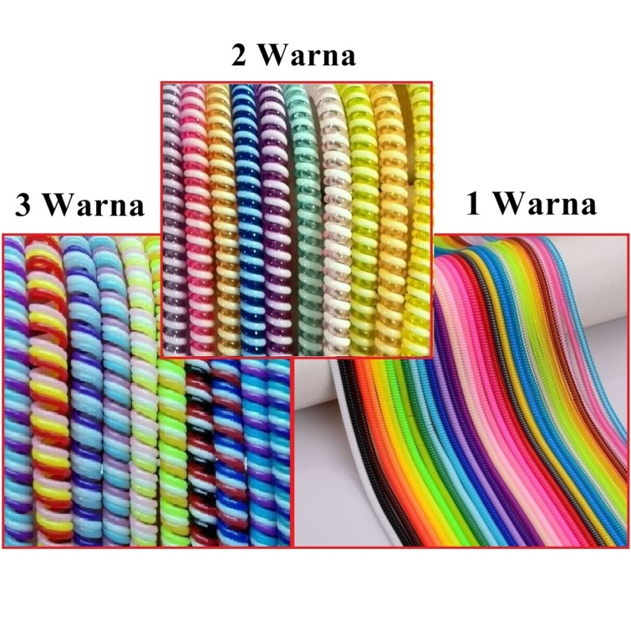 Pelindung Kabel 2 Warna Random Minimal Beli 4 Pcs (Untuk Kabel 1 M)