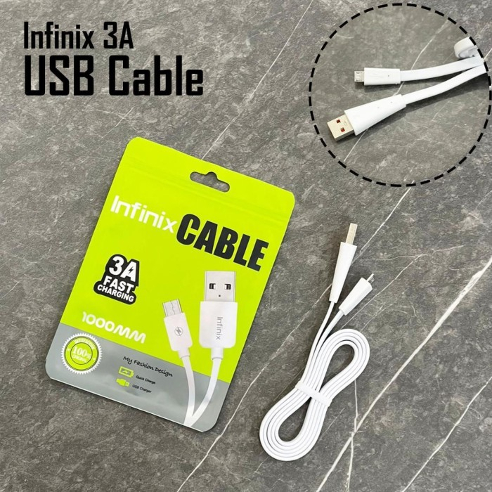 Kabel Data Infinix Fast Charging 1M 3A Support Sync Data