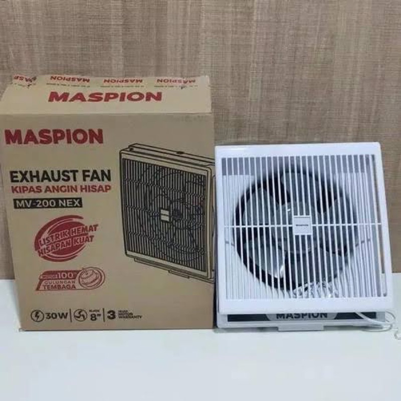 Exhaust Fan MASPION MV 200 NEX ( 8 Inch / inci ) DINDING 200nex / mv200nex / Kipas angin hisap ventilasi wall