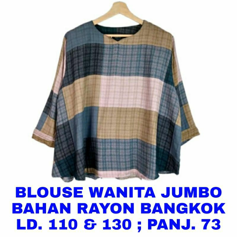 WK BLOUSE WANITA JUMBO BAJU ATASAN BIG SIZE LD. 110 130