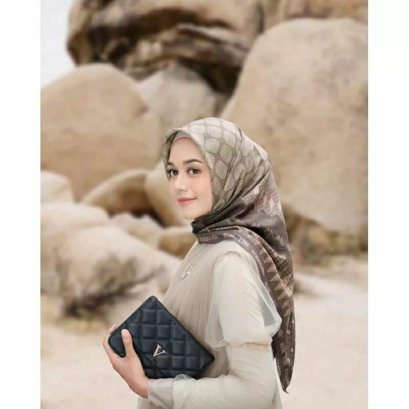 HIJABku Hijab voal motif premium hijab segiempat voal motif premium laser cut