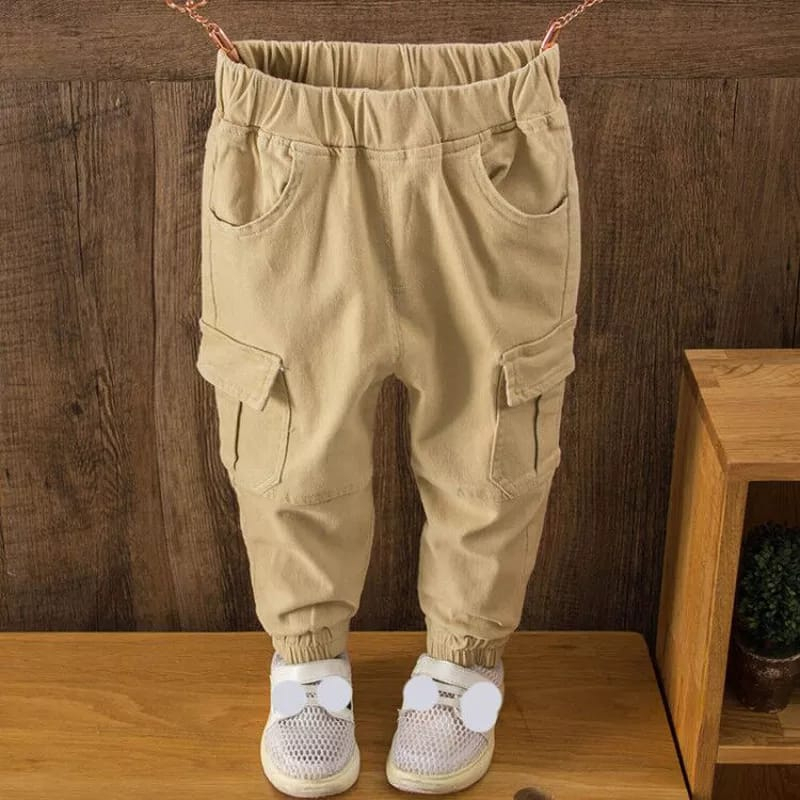 (COD) CELANA PANJANG JOGGER CARGO ANAK 1-6 TAHUN KATUN COMBED