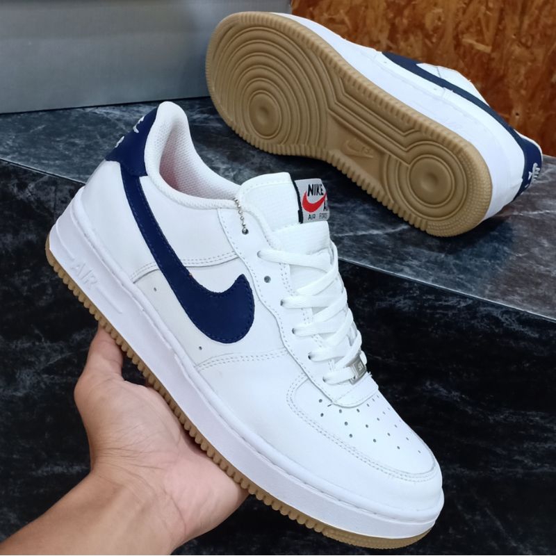 SEPATU NIKE AIR FORCE 1 LOW WHITE NAVY PREMIUM QUALITY