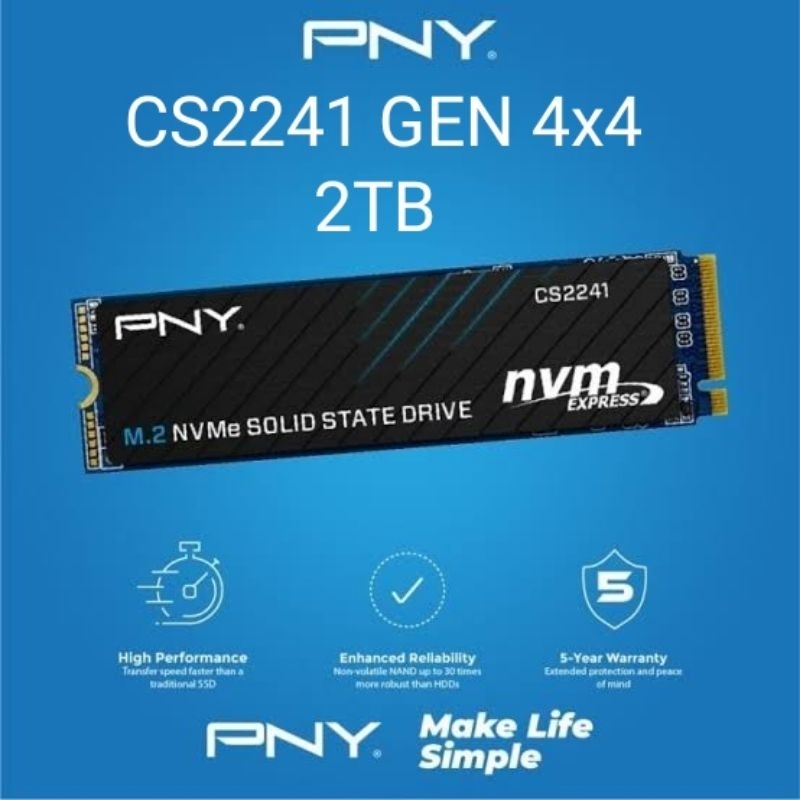 PNY SSD M.2 NVME CS2241 2TB GEN 4X4