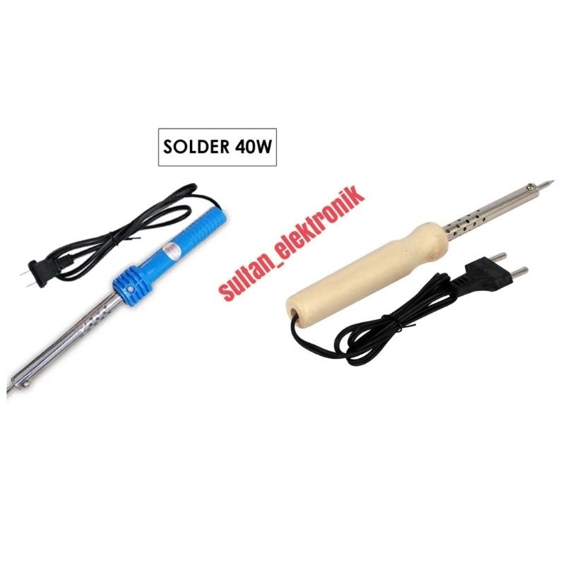 SOLDER LISTRIK 40 WATT GAGANG PLASTIK&amp;KAYU