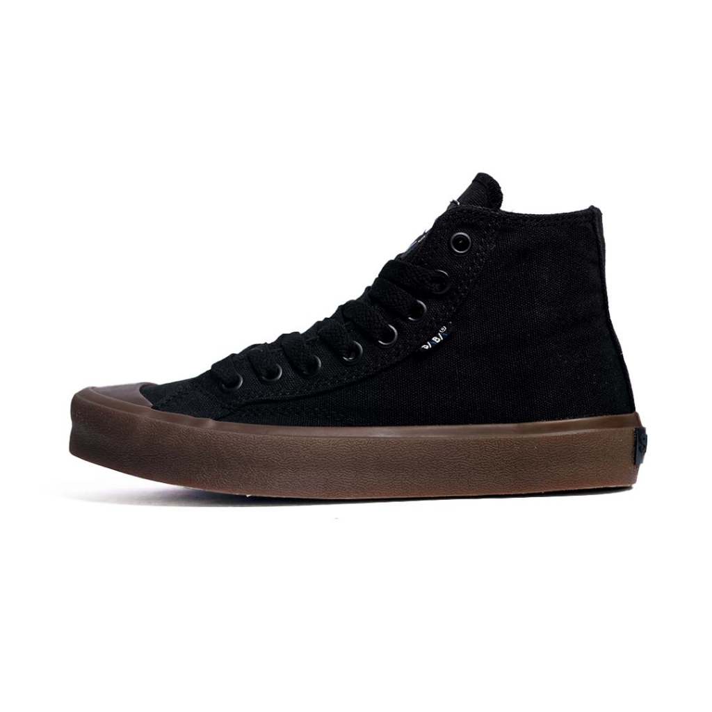 SABA Basic High Black Gum - Sepatu Sneakers Casual Pria Wanita