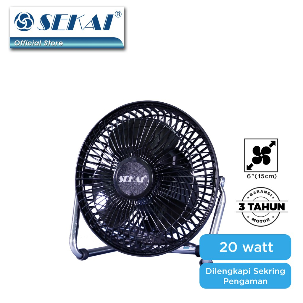 Kipas Angin Meja Sekai HDO 615 | Kipas Mini Duduk Desk Fan HFN 650 Baling Baling Aluminium