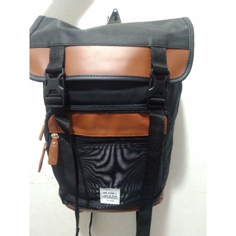 Backpack Planet Ocean Black Brown Original