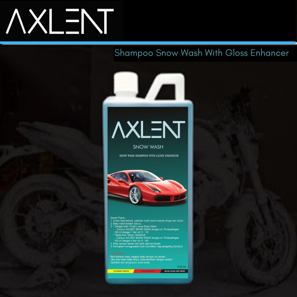 AXLENT SNOW WASH Car Shampoo Sabun Shampo Mobil Salju 1 Liter