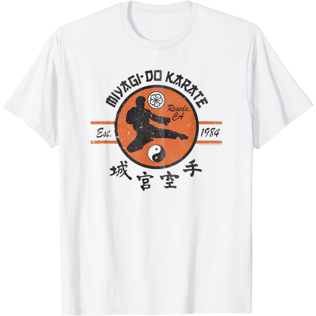 Baju Dewasa The Karate Kid Vintage Miyagi-Do Karate T-Shirt Fashion Pakaian Atasan Kaos Laki Pria Wa